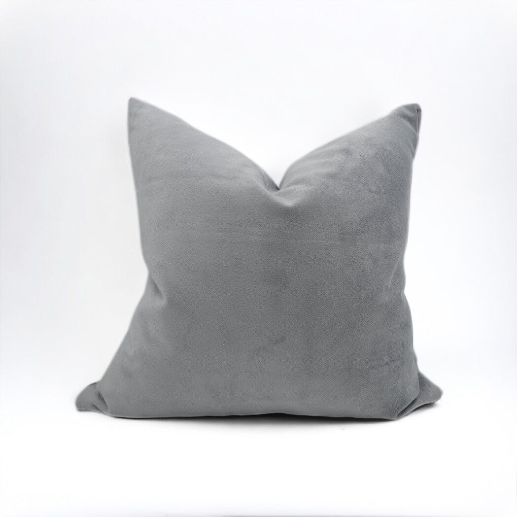 Light Grey Velvet - Sustainable Décor Pillows