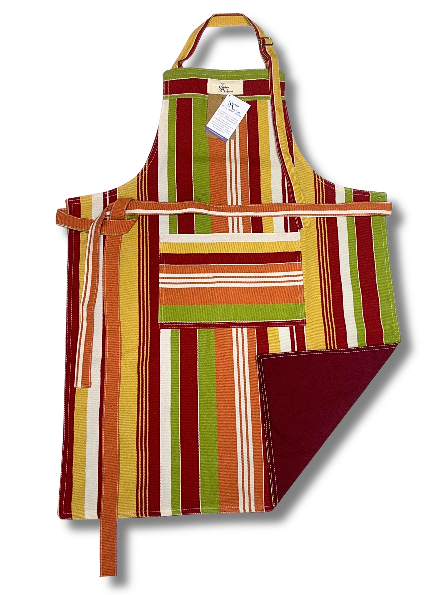 Autumn Stripes- Handmade Reversible Apron