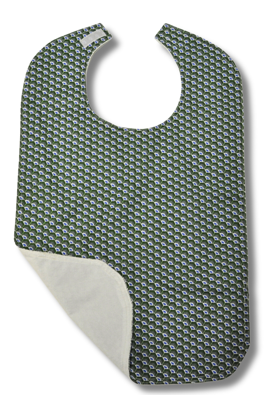 Bibs for Men & Women, Highly Absorbent Breathable Washable and Reusable- Peacock