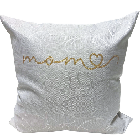 Mothers Day mom gold text pillow cover  - Sustainable Décor Pillows