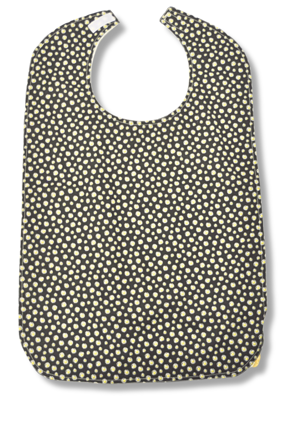 Bibs for Men & Women, Highly Absorbent Breathable Washable and Reusable- Black & Yellow Sunflowers