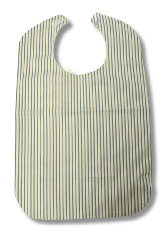 Bibs for Men & Women, Highly Absorbent Breathable Washable and Reusable- Beige & Olive Green Lines