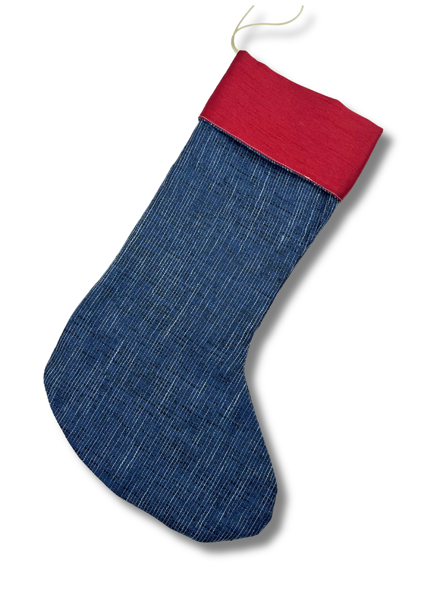 Christmas Stocking-Reversible- Blue and Red
