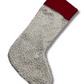Christmas Stocking-Reversible- Red and Beige