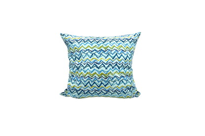 Festive Chevron Blue - Sustainable Décor Pillows