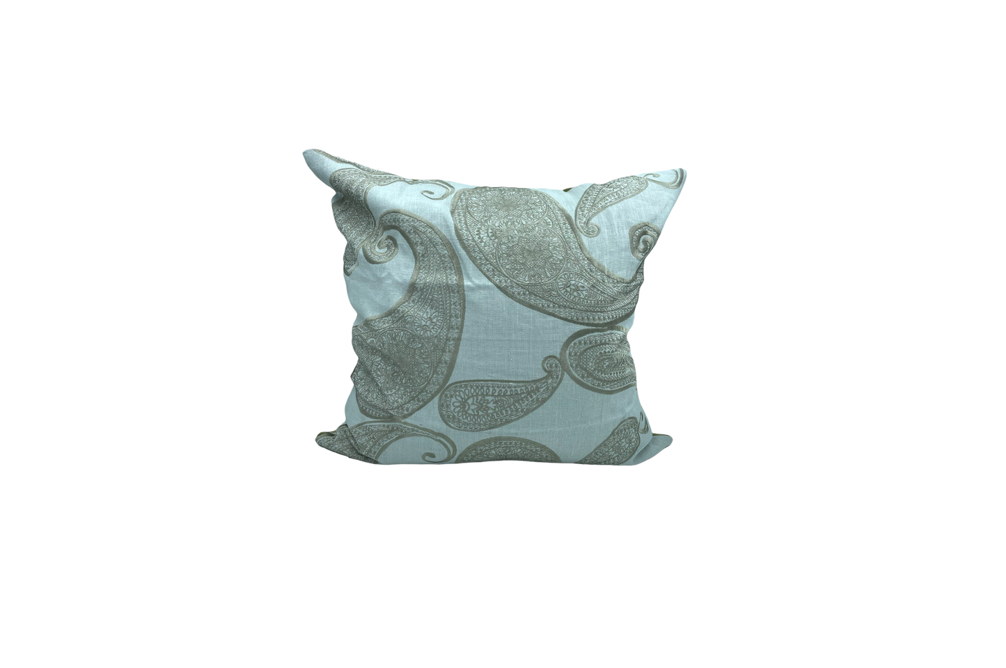 Light Silver Paisley - Sustainable Décor Pillows